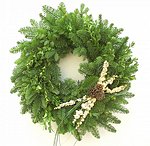 18" White Christmas Wreath (Fresh)